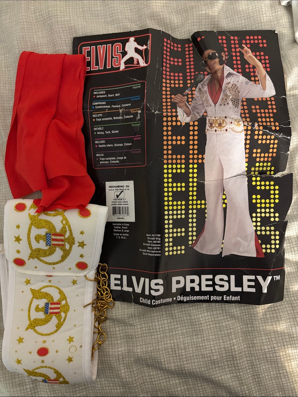 Elvis Presley child costume. Size 8-10 years